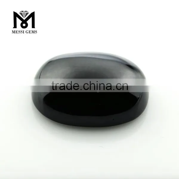 Smooth Stones Oval 12 x 16 mm Flat Back Black Spinel photo-2
