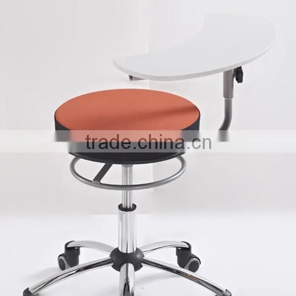 New Black&Red Fabric Swiveling Drawing Chair With Mini Writing Table photo-3