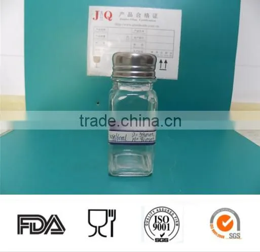60ml Salt/pepper Shaker Glass Bottles Square Shape photo-2