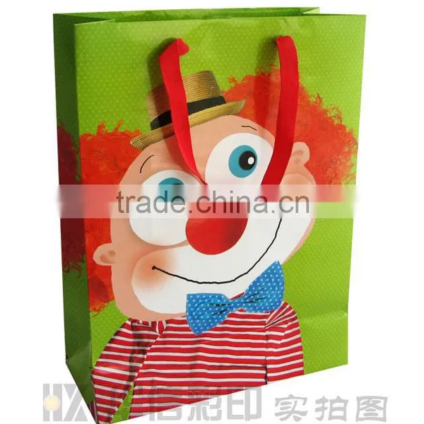 Children's Style Paper Gift Bag With Ribbon Handle photo-4
