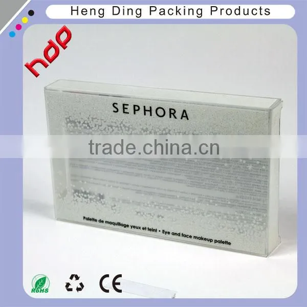 Fashinable Style Pvc Cosmetic Box Plastic Folding Printed Package