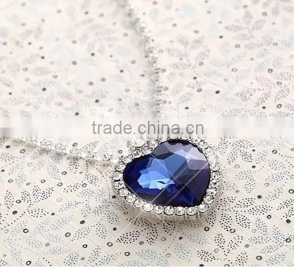 MYLOVE The Heart of the Ocean Necklace Crystal Titanic Jewelry 4*3.5CM MJ-53 photo-2
