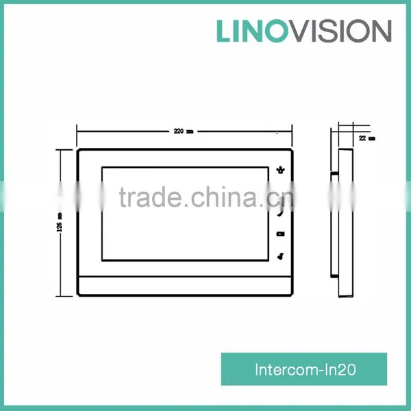 7-inch Color Indoor Monitor of POE IP Network Intercom for Villa photo-2