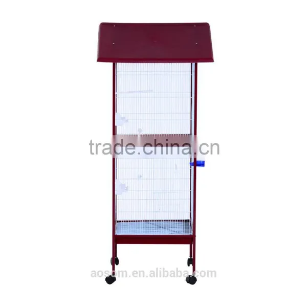 Pawhut Maroon White Metal Parrot Cage photo-3