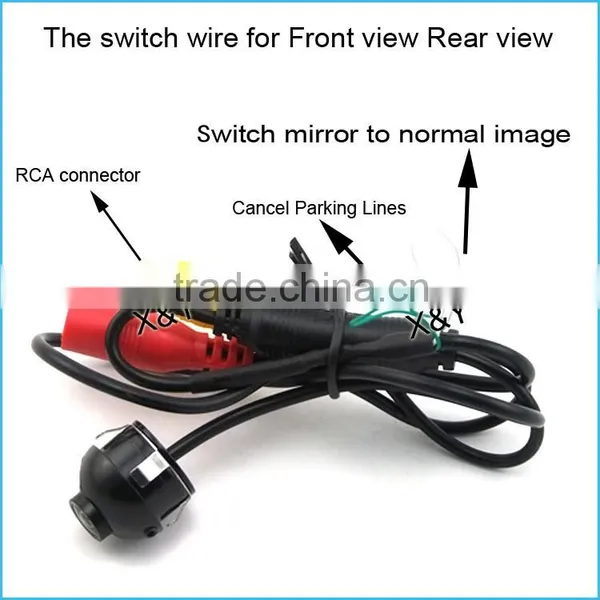 2016Hot! Newest Mini Moving Guide Line 360 Degree Around/rear View Car Mirror Camera XY-1692 photo-5