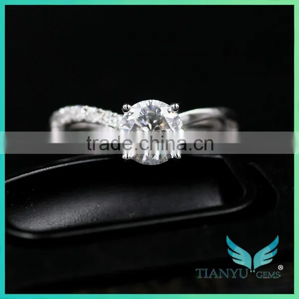 Moissanite Fire Solitaire Ring Color Moissanite Sic Silicon White Color Jcpenney Moissanite Jewelry photo-3