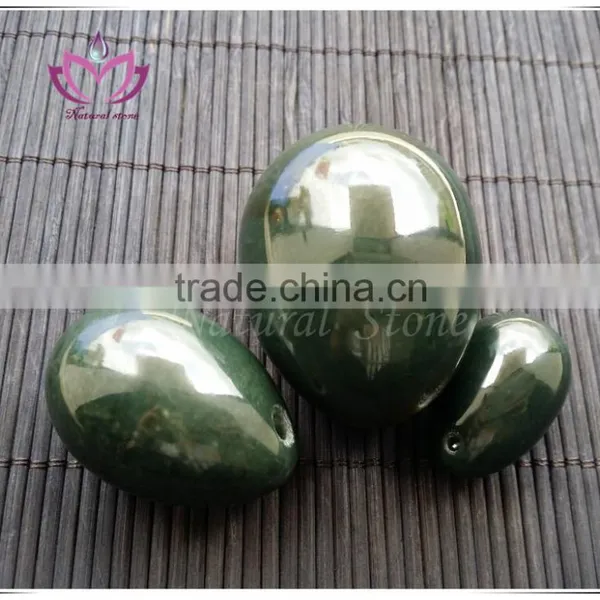 100% Natural Nephrite Jade Eggs Yoni Eggs for Kegel Exercise With Certification