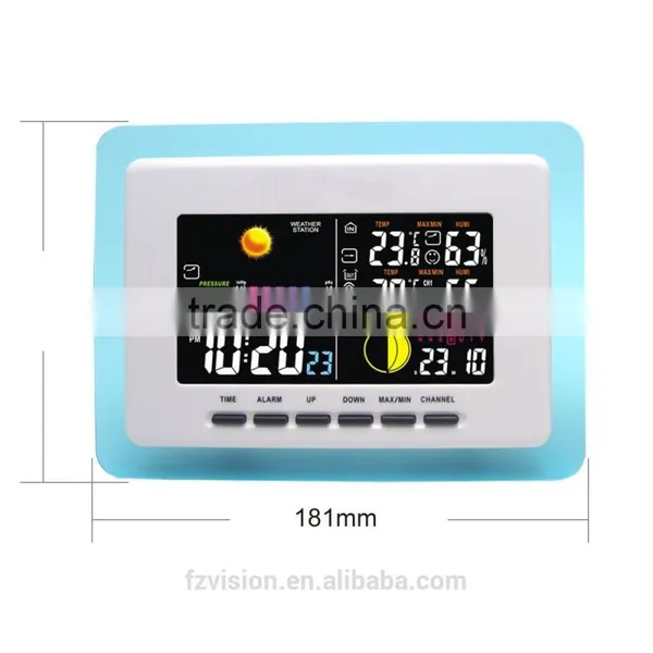Super Wireless rf Rcc Weather Station With 2 Sensors/ Weather Station With Digital Clock In/Outdoor Temperature Humidity photo-2