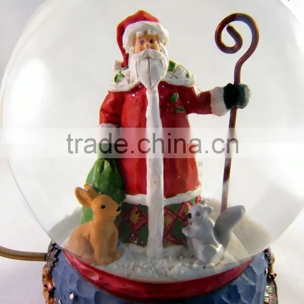 Novelty Polyresin/resin Santa Claus Christmas Snow Globe Lantern for Craft Gifts (KNS-10583) photo-3