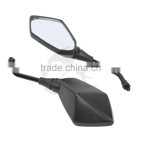 Universal 10mm Left Right Side Black Rear View Mirror For Honda Kawasaki Suzuki photo-2