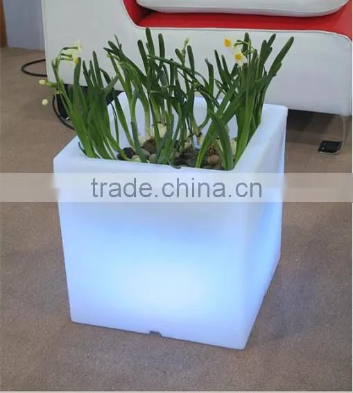Beautiful Color Changing Led Square Flower Pot for Party, Home Decoration photo-3