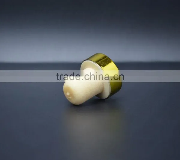 Shiny Gold Aluminum Cap With Synthestic Cork Wholesale Cork Stopper photo-2