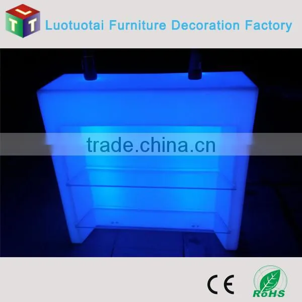 Plastic Rechargeable Illuminated Hotel Club Plastic LED Bar Counter photo-3