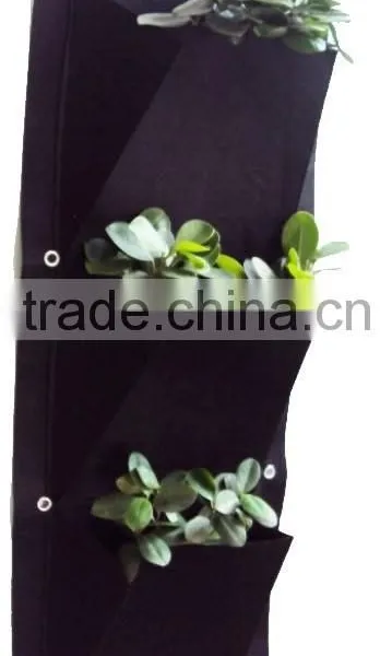 3 Puches Hanging Wall Fabric Pot Container Vertical Garden photo-3