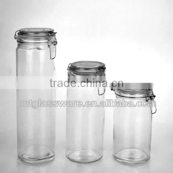 Glass Storage Jar With Cilp Lid photo-3