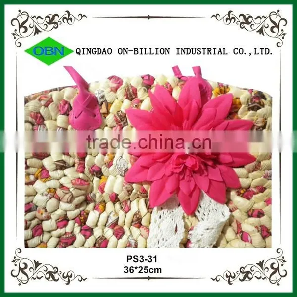 Wholesale Mini Girl Tote Straw Bag With PU Handles photo-4