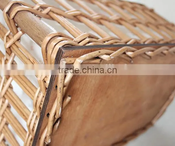 Home Storage Nested Wicker Knitting Baskets With 2 Side Handles photo-5