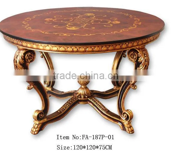 Factory Hot Sale Polyresin Glass Top Table/center Table/round Table photo-6