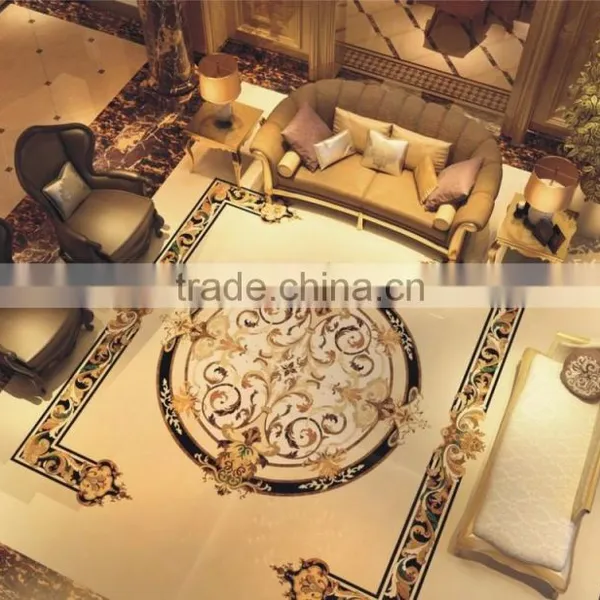Luxury European Rococo Style Handmade Square Marble Medallion for Villa Floor Decoration BF12-04284c photo-5