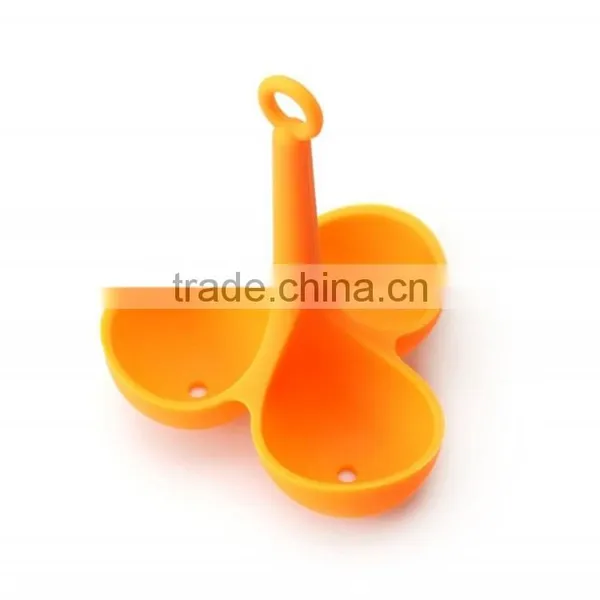Silicone Rubber Egg Cup 3 Eggs Stand Novelty Egg Holder Easy Boiled Egg Tool photo-6