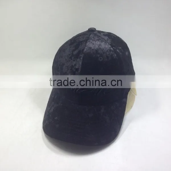 100% Velvet Fabric Baseball Caps Custom Color photo-5