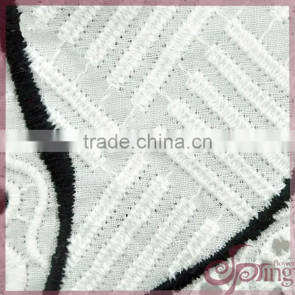 Fashion Geometric Hollow Out Cotton Lace Embroidery Fabric for Dress photo-6