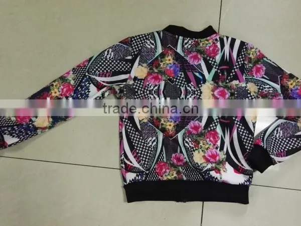 Yiwu Stocks Lots Girl's Fashion Long Sleeve Printed Jacket photo-5