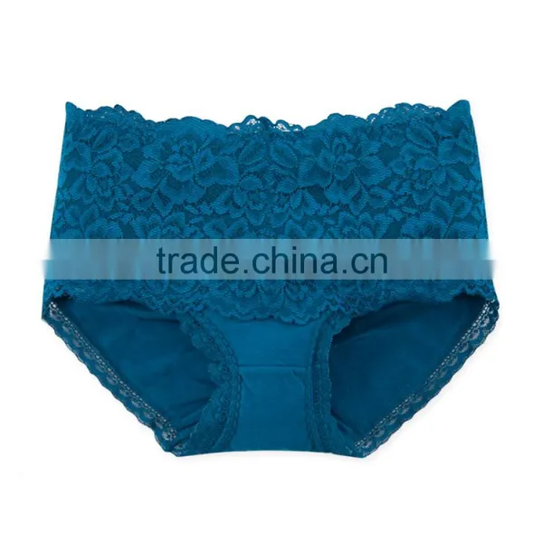 High Quality Colorful 95% Cotton 5% Spandex With Lace Custom Sexy Fancy Woman Underwear photo-3