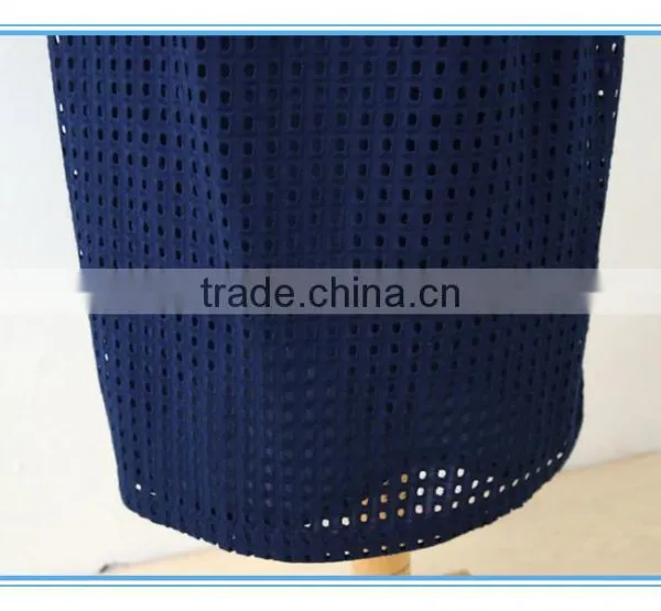 Organic 100% Cotton Eyelet Embroidery Business Suits Lady Church Suits photo-6