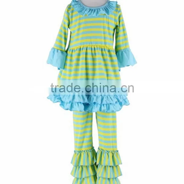 Giggle Moon Remake Outfits Kids Clothes Girls Clothes Tops & Striped Pants Girls Boutique Clothing Sets photo-2