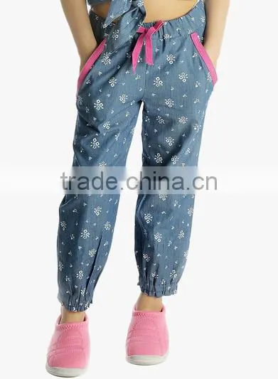 2016 New Pants Design for Girl Latest Style Printed Girl Pants photo-3