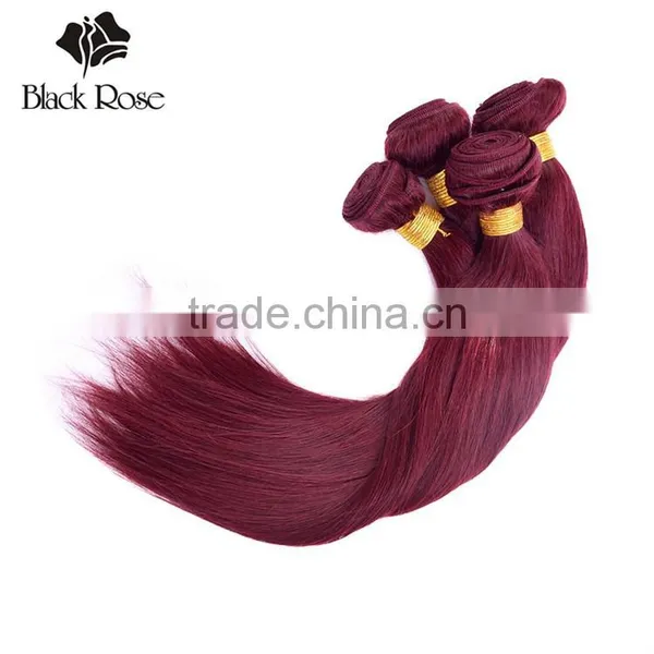 Black Rose Wholesale 3 Bundles Red Brazilian Hair Weave, Color 99j Virgin Brazilian Hair Bundles photo-3