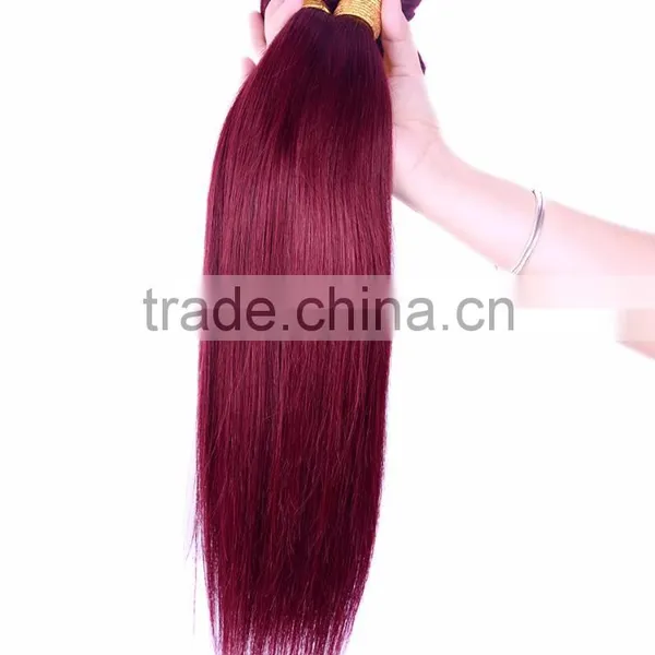 99j# Straight Wave Grade AAA Virgin Hair Brazilian Hair Sew in Weaves photo-6