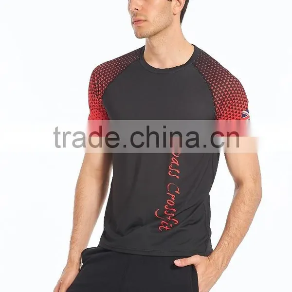 BSCI Men's Antibacterial A21 Sublimation Printing t Shirt Cooler Fabric 88% Polyester 12% Spandex Wholesale t Shirts photo-5