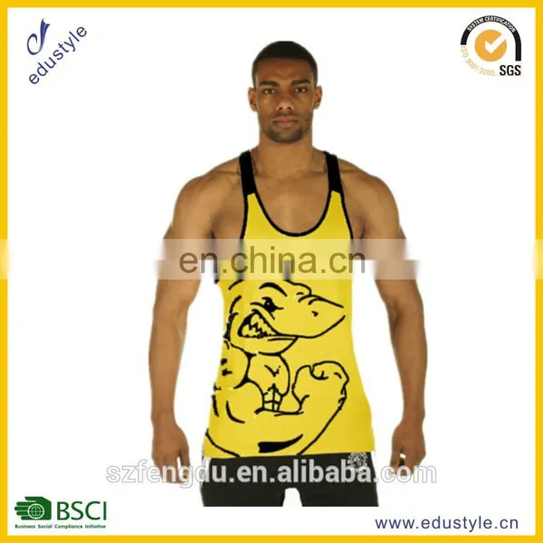 OEM Wholesale Casual Summer 95% Cotton 5% Spandex Men Sublimation Breathable Dri Fit Fitness Tank Top photo-6