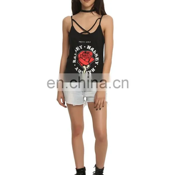 OEM Custom Made Women Cheap Price Different Colors Soft Running Custom Stringer Tank Top photo-2