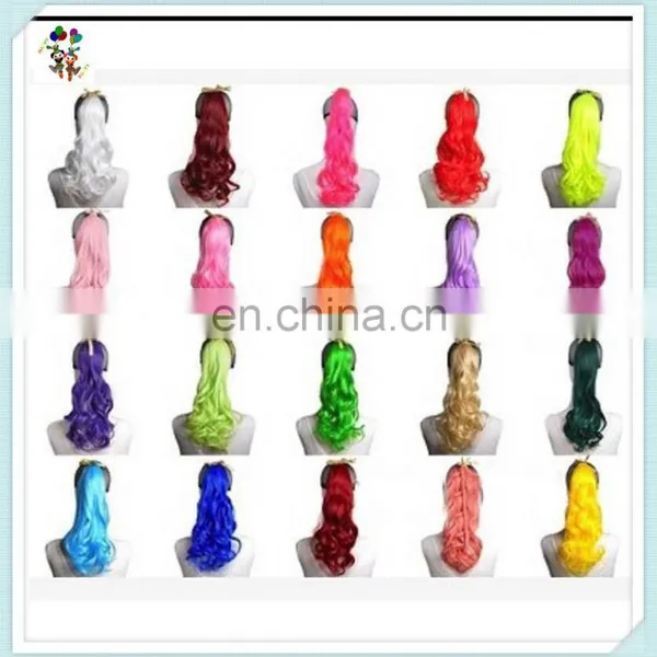 Womens Cosplay Fancy Dress Red Sexy Long Curly Ponytail Hair Extensions HPC-0139 photo-2