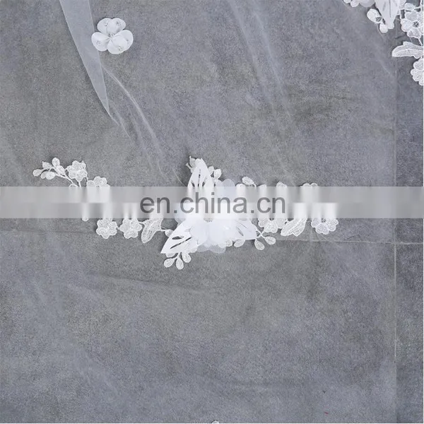 HSP1705 One Layer Three Meters Real Image Tulle Bridal Wedding Veil Long Cathedral photo-6