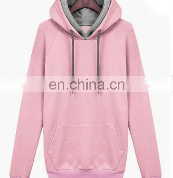 OEM Women Clothing 100% Cotton Plain Pullover Double- Hood Sweatshirt photo-2
