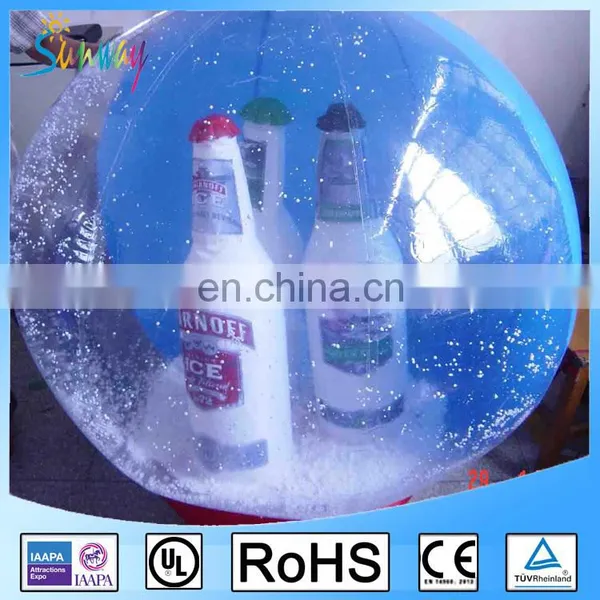 2017 Attractive Outdoor Display Giant Inflatable Snow Globes With Inflatable Beer Bottle photo-2