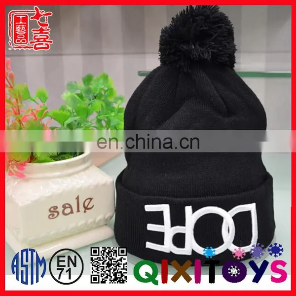 2016 New Designed Fashion Sublimation Knitted Winter Hats With Pompom photo-5