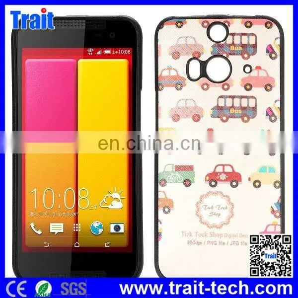 Leather Coated Ultraslim Flexible With Cross Pattern Soft TPU Case for HTC Butterfly 2,cell Phone Case Wholesale photo-5