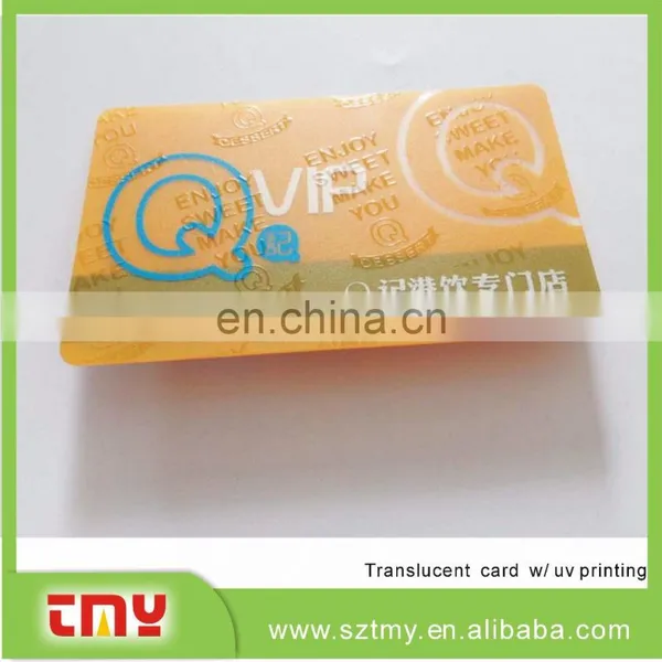 Transperent UV Printing Plastic PVC Business Card