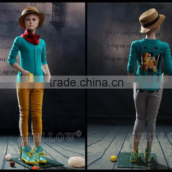 Engraving Head Cheap Fiberglass Children Mannequin Realist Kids Dummy Manikin KD8 photo-2