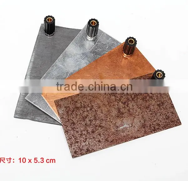 Metal Electrode Slice 4 Pcs Copper Iron Aluminum Ferric Oxide Electrodes 10 x 5. 3 cm photo-4