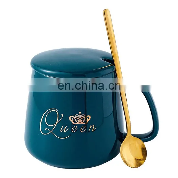 220V Custom Logo Emerald Reusable Luxury Ceramic Coffee Cups Mugs Manufacturer Gift Box Set With Water Heater photo-5