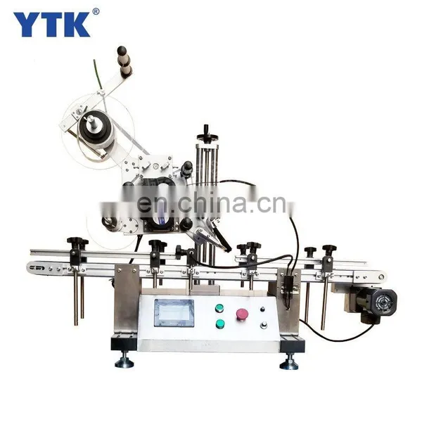 High Speed Top Desktop Adhesive Semi Automatic Flat Bottles Labeling Machine Flat Surface Label Applicator photo-2