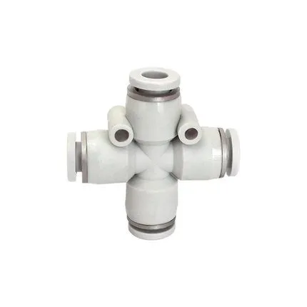 PZA 4mm/6mm/8mm/10mm/12mm/16mm 4 Way Cross Connector Pneumatic Hose Quick Fitting photo-4