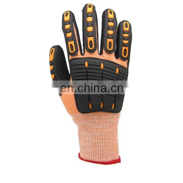 TPR Anti Impact Nitrile Safety Cut Resistant Hand Non-slip Industrial Work Gloves