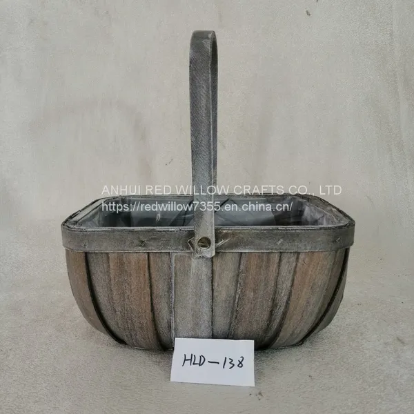 High Quality Small Poplar Basket With Handles for Storage, Laundry Plant Basket photo-2